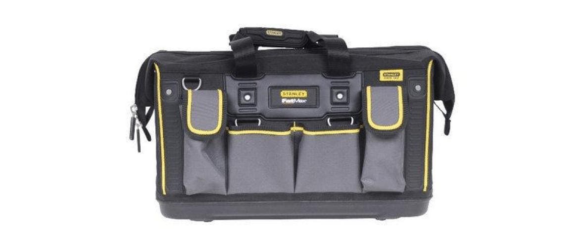 Stanley Werkzeugtasche – wasserfest, mit Tragegriff, schwarz/grau/gelb, Nylon, B 500 × H 290 × T 300 mm