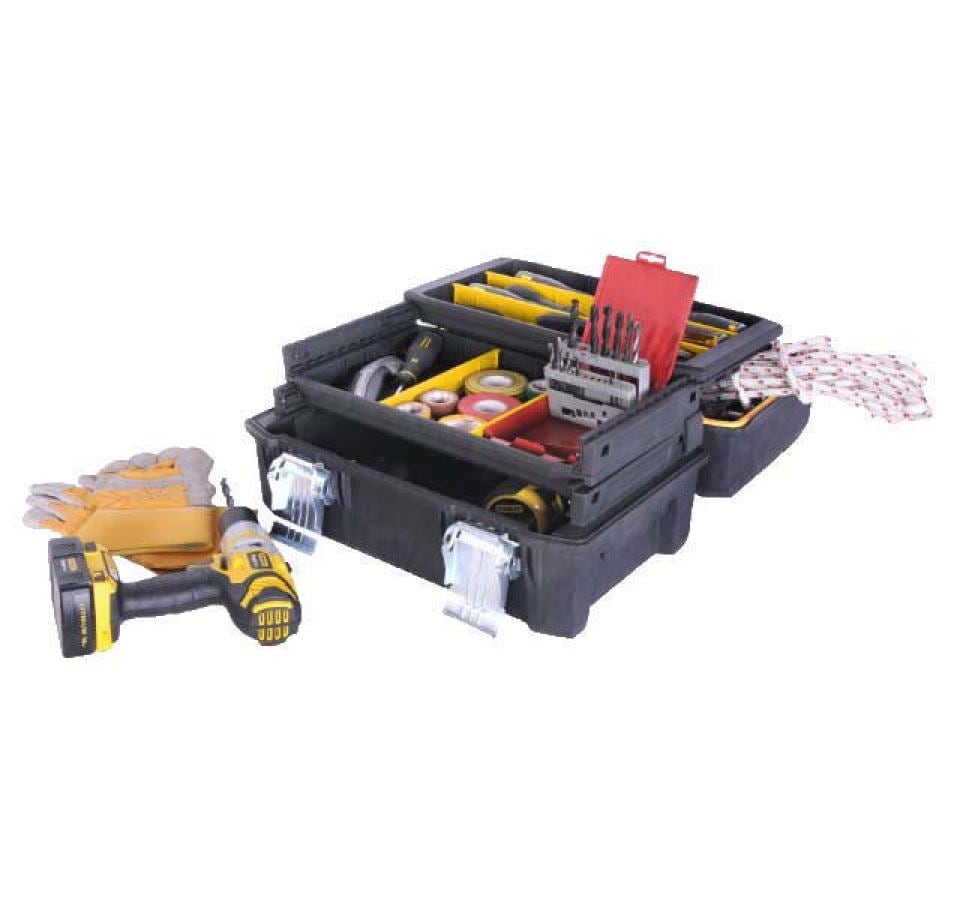 Stanley Fatmax 18 Werkzeugbox – leer, abschliessbar, mit Deckel, schwarz, Kunststoff, B 457 × H 256 × T 310 mm