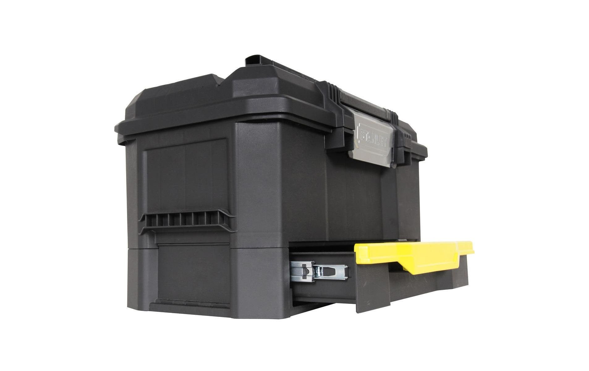 Stanley Werkzeugbox, 280 × 480 × 290 mm, Kunststoff, schwarz, mit Tragegriff