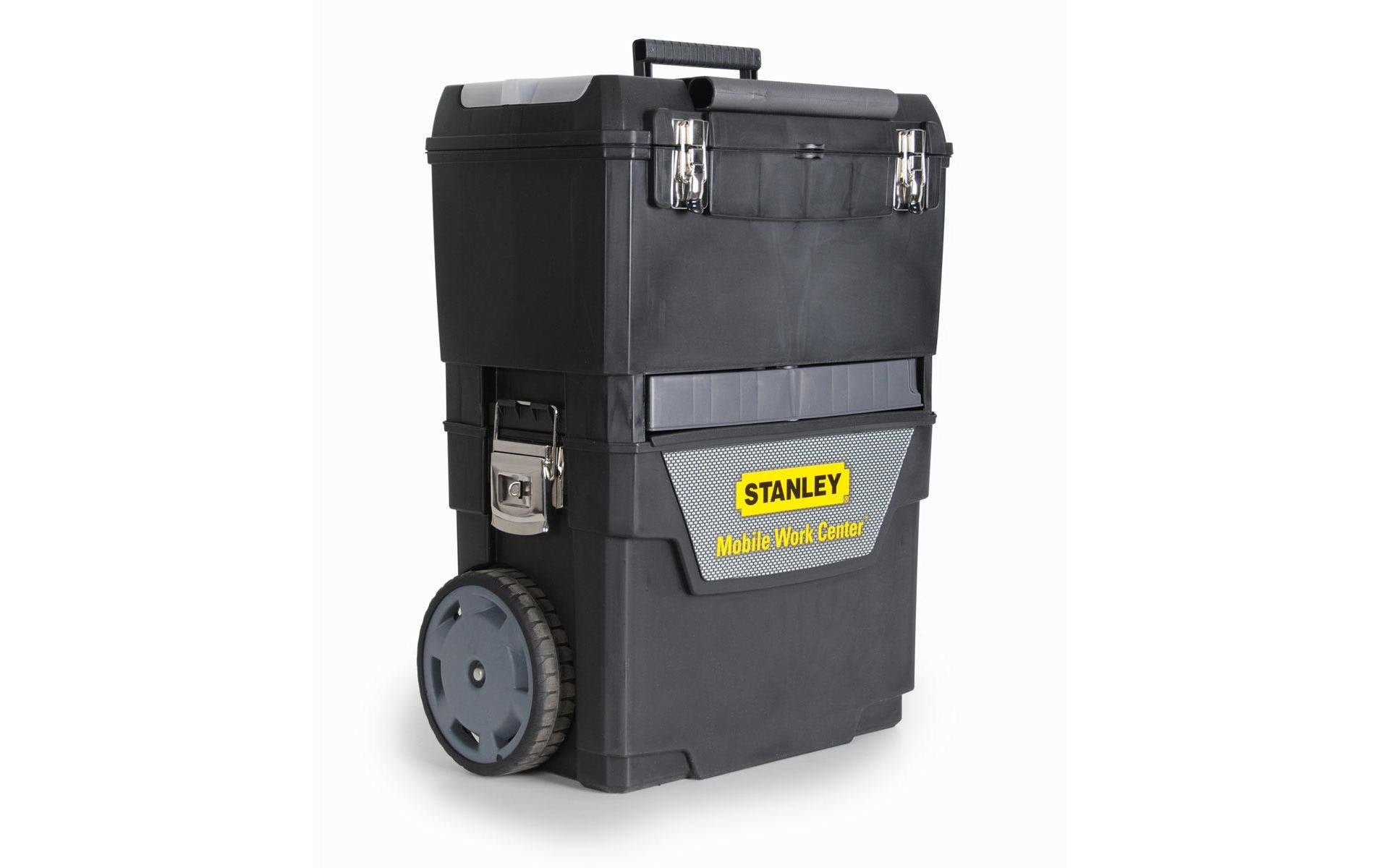 Stanley Werkzeugkasten, 302 × 473 × 627 mm, Kunststoff, Schwarz, mit Rollen