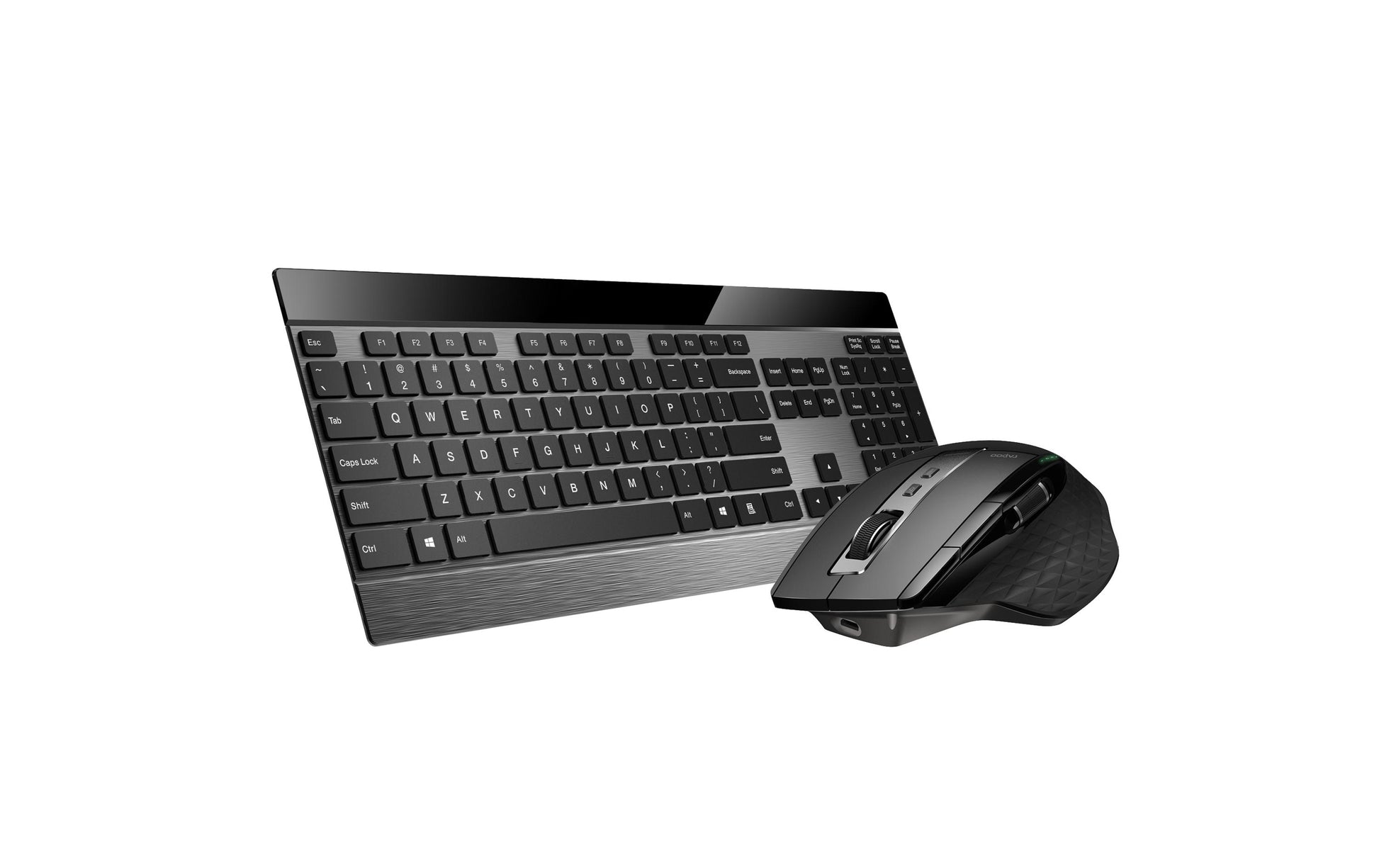 Rapoo 9900M – Tastatur, kabellos (Bluetooth/2,4 GHz), CH-Layout (DE-CH), Fullsize (mit Ziffernblock), Scissor