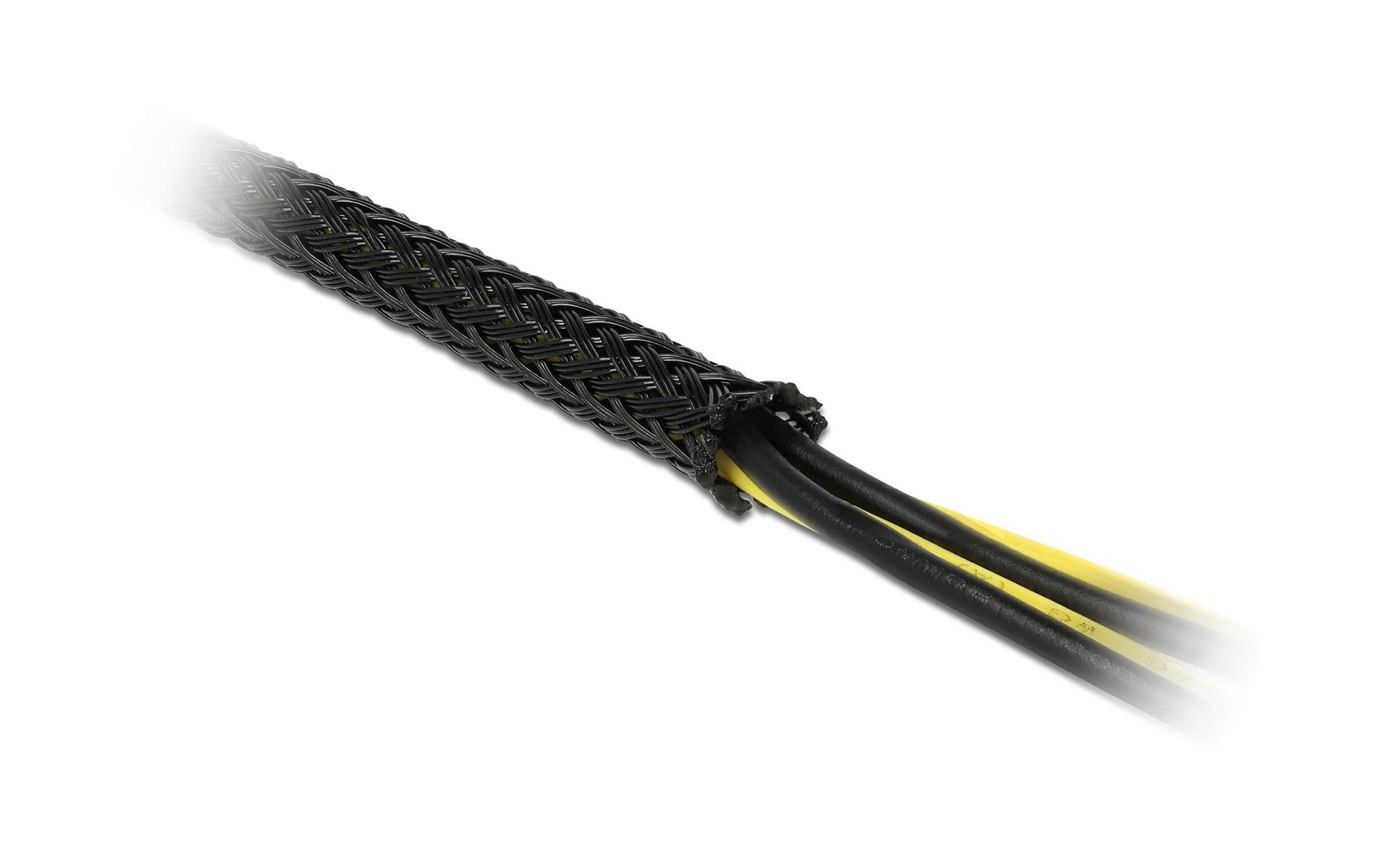 DeLOCK Kabelschlauch, Ø 3 mm (Ø 1–6 mm), 10 m, elastisch, dehnbar, schneidbar, hitzebeständig – schwarz