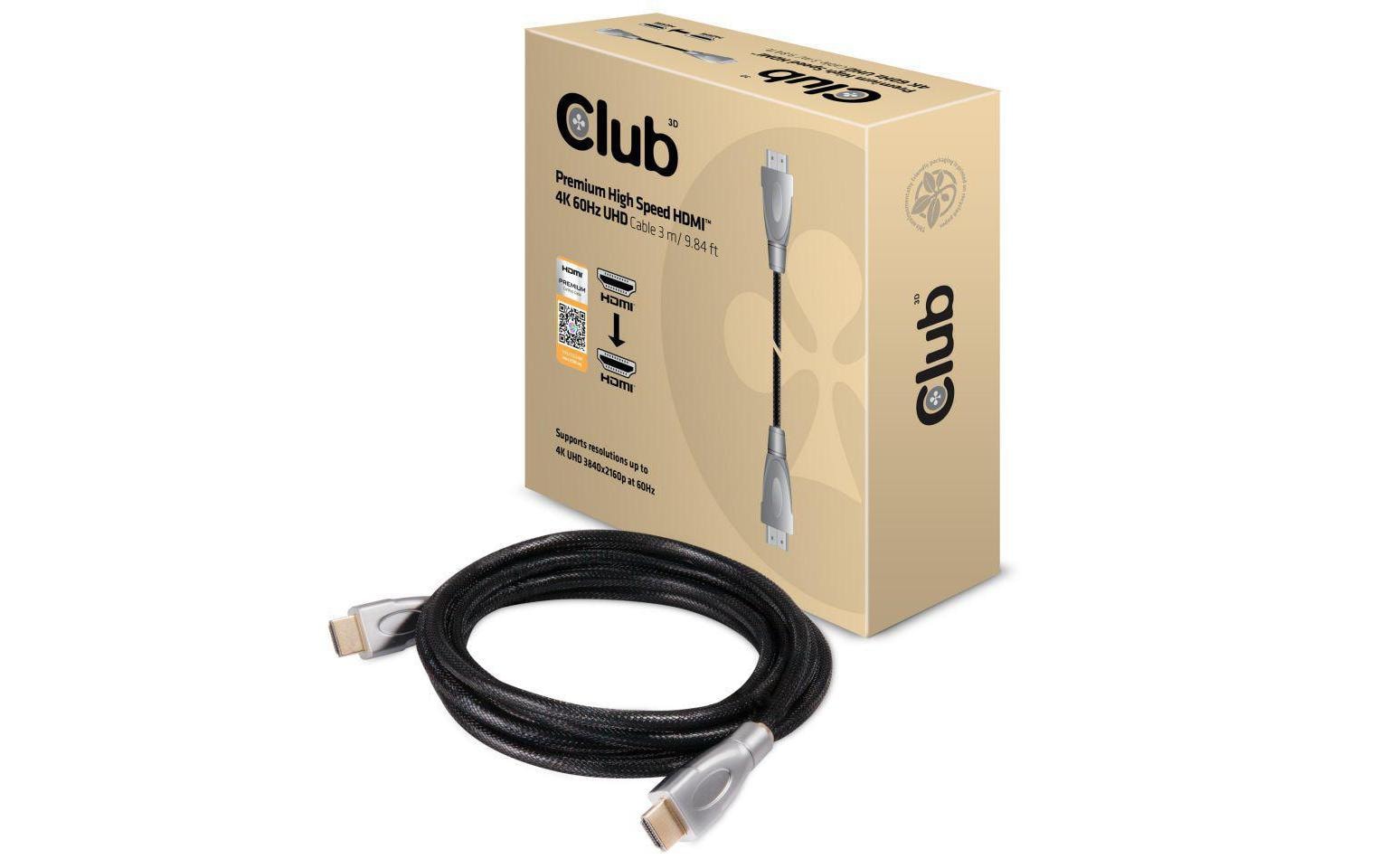 CLUB3D Club 3D HDMI-Kabel, Schwarz, Silber, 1 Stück