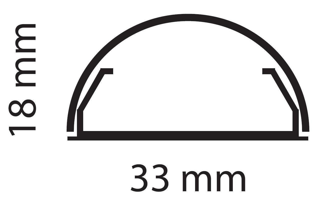 Multibrackets MUL1293 Kabelwinkel – 33 × 18 mm – ABS – Schwarz