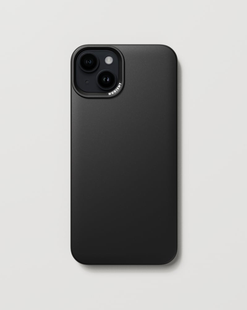 Nudient Backcover – für Apple iPhone 15 Plus, MagSafe, Kunststoff, Ink Black