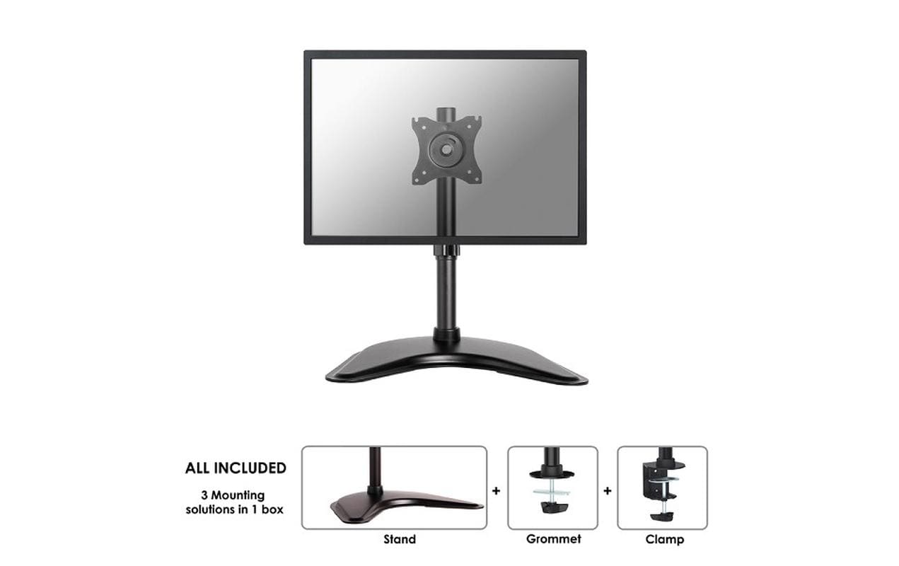 Neomounts NM-D335BLACK – Tischhalterung, Tischklemme, bis 30", VESA 75 × 75 mm, 10 kg, höhenverstellbar