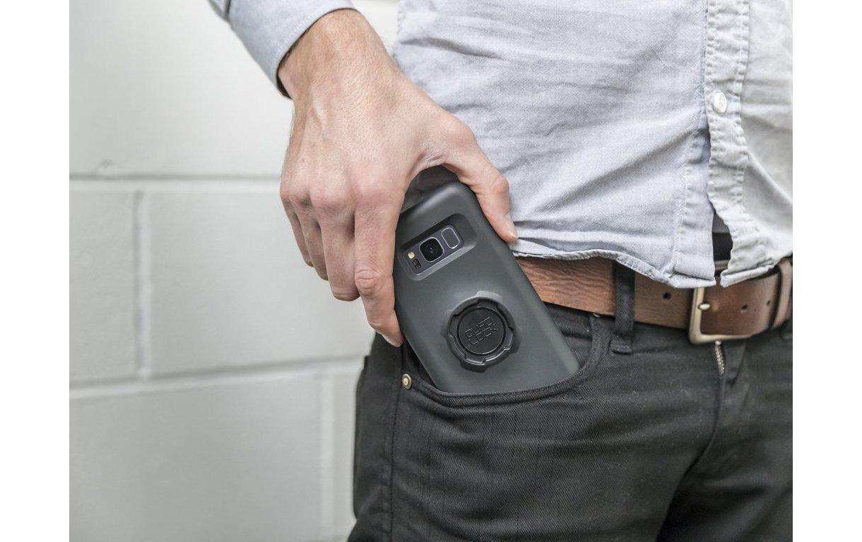 Quad Lock Backcover – für Samsung Galaxy S10+, PC+TPU, Schwarz, schockresistent