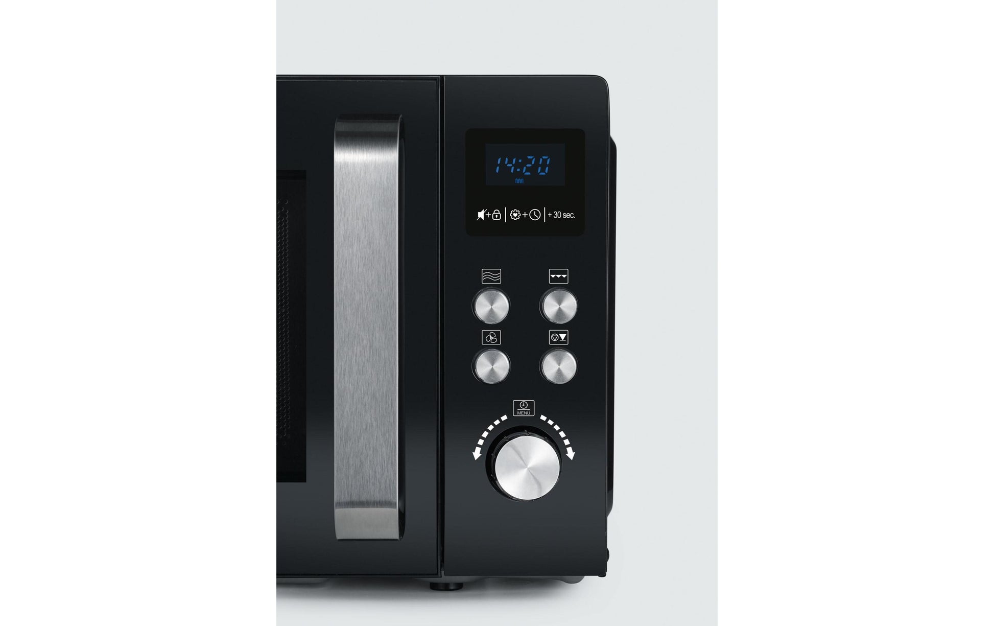 Severin Kombi-Mikrowelle MW 7752 – 25 l, Grill & Heissluft, 900 W – Schwarz/Edelstahl