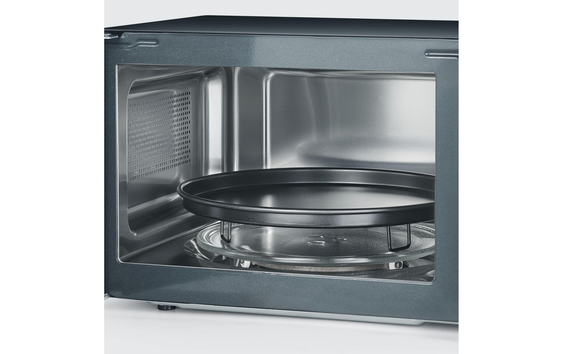 Severin Kombi-Mikrowelle MW 7752 – 25 l, Grill & Heissluft, 900 W – Schwarz/Edelstahl