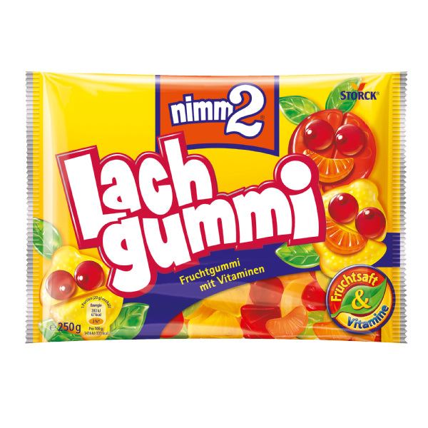 STORCK Nimm2 Lachgummi – Banane, Zitrone, Orange – 250 g
