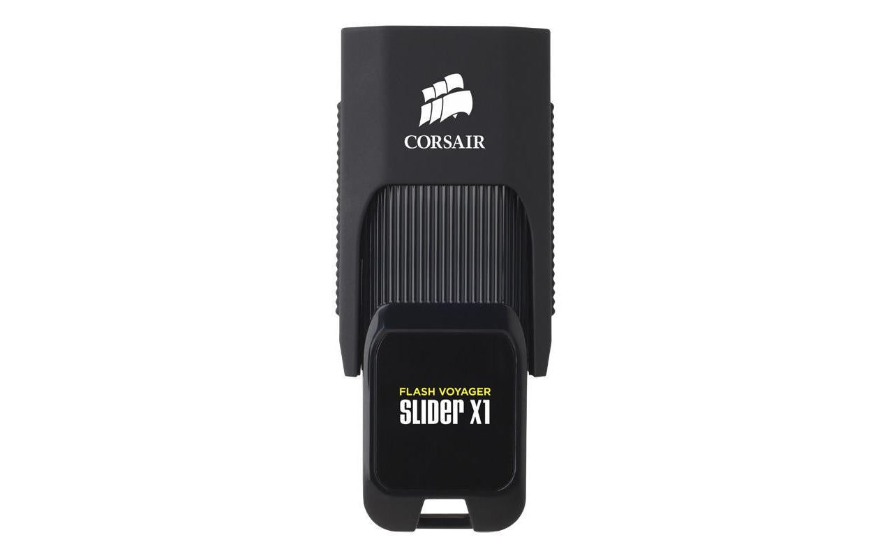 Corsair Voyager Slider X1 – 256 GB USB Typ-A, USB 3.2 Gen 1, 130 MB/s, Schiebemechanismus, Schwarz