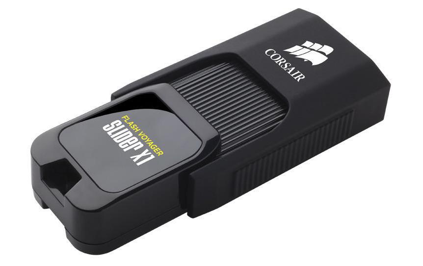 Corsair Voyager Slider X1 – 256 GB USB Typ-A, USB 3.2 Gen 1, 130 MB/s, Schiebemechanismus, Schwarz