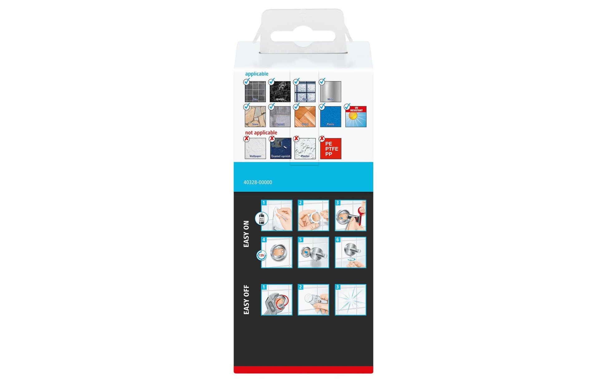 TESA Reservepapierhalter Smooz – Kunststoff, glänzend, selbstklebend, 12,5 × 5 × 5 cm