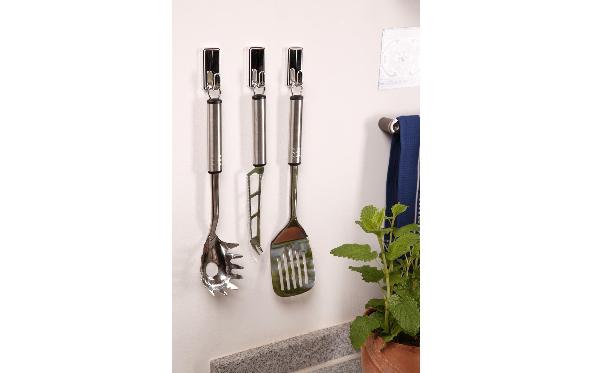 TESA Haken – Kunststoff – metallisch – 2 kg – 2 Stück
