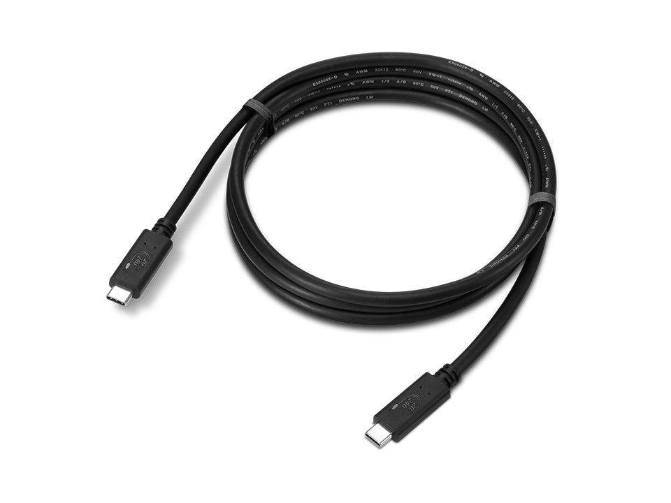 Lenovo USB-C auf USB-C Kabel – USB4 20 Gbit/s – 1,5 m – Schwarz