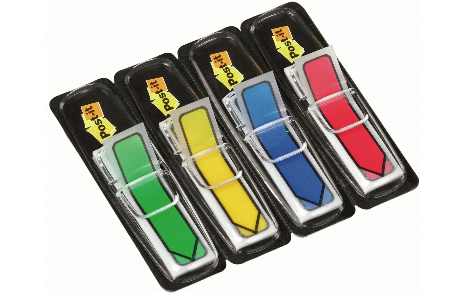 Post-it Indexstreifen – 11,9×43,2 mm – sortiert, 4×24 Stück, mit Dispenser, Pfeil