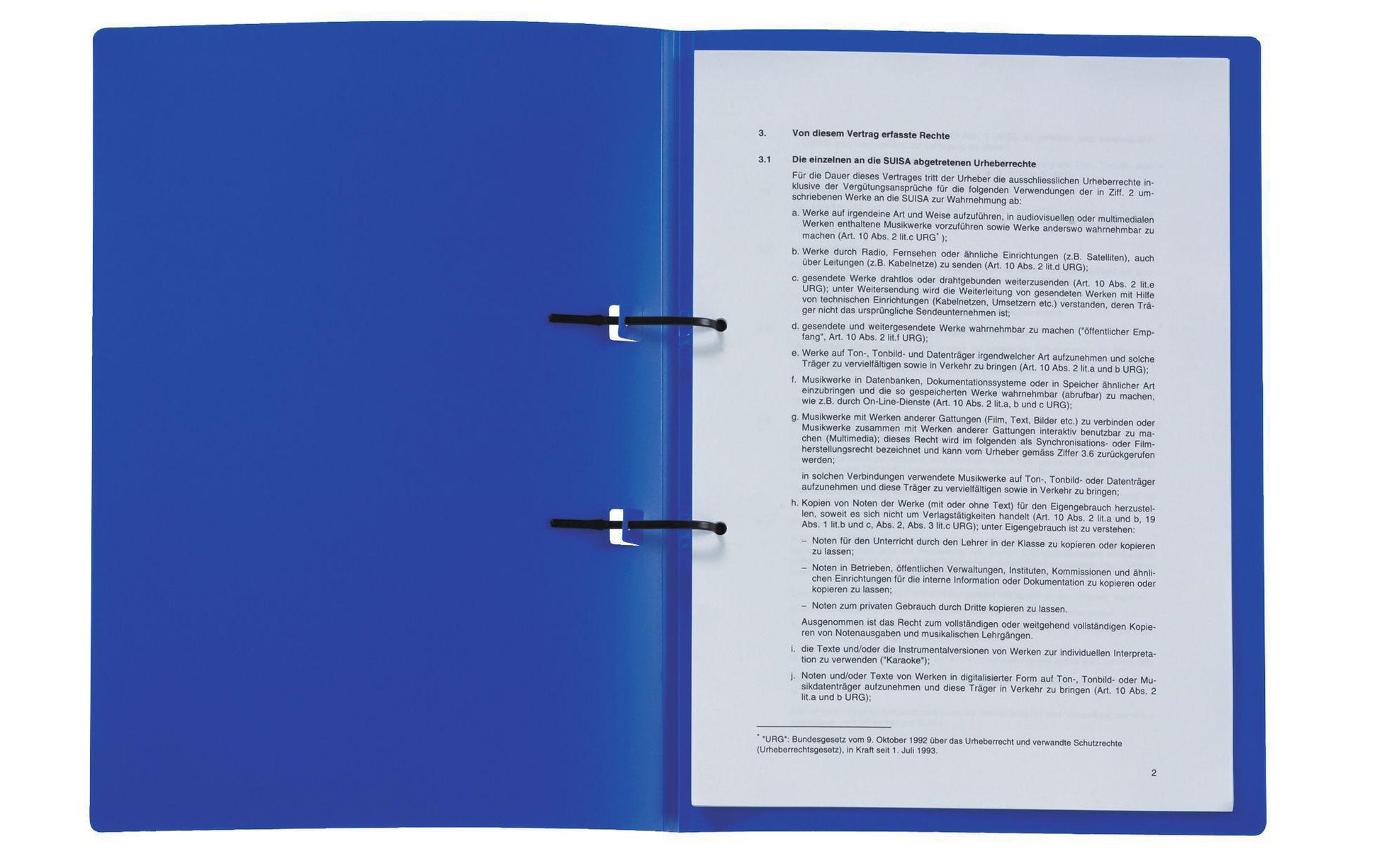 Kolma Schnellhefter – A4, Kunststoff, Blau, 2-fach Lochung