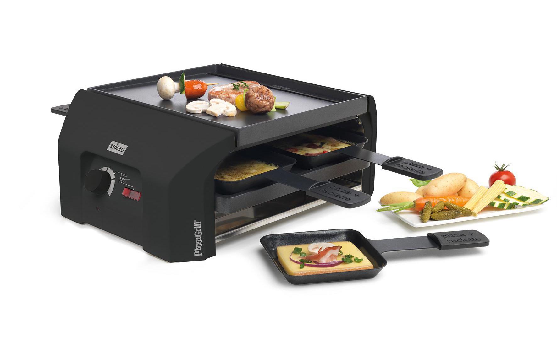 Stöckli Pizzagrill FourFour – 4 Personen, 870 W – anthrazit/Aluguss