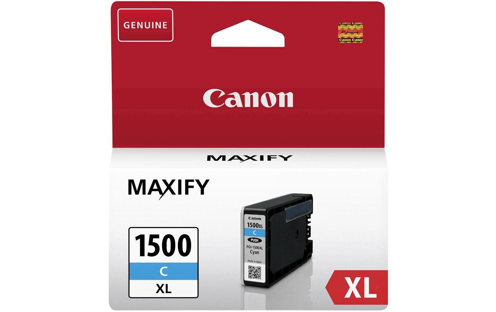 Canon PGI-1500XLC Cyan Tintenpatrone (Original) – 1'020 Seiten – für MAXIFY MB2350