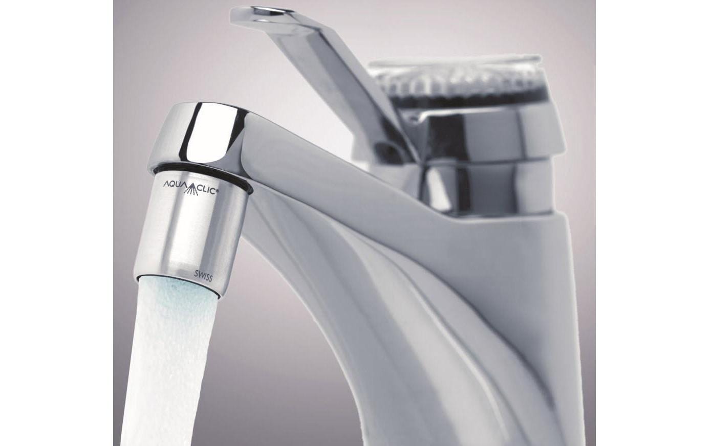 AquaClic Armaturenbelüfter – Ø2,2×3 cm, Keramik/Edelstahl, Innenteil Kunststoff, für Armatur (Anschluss M22)