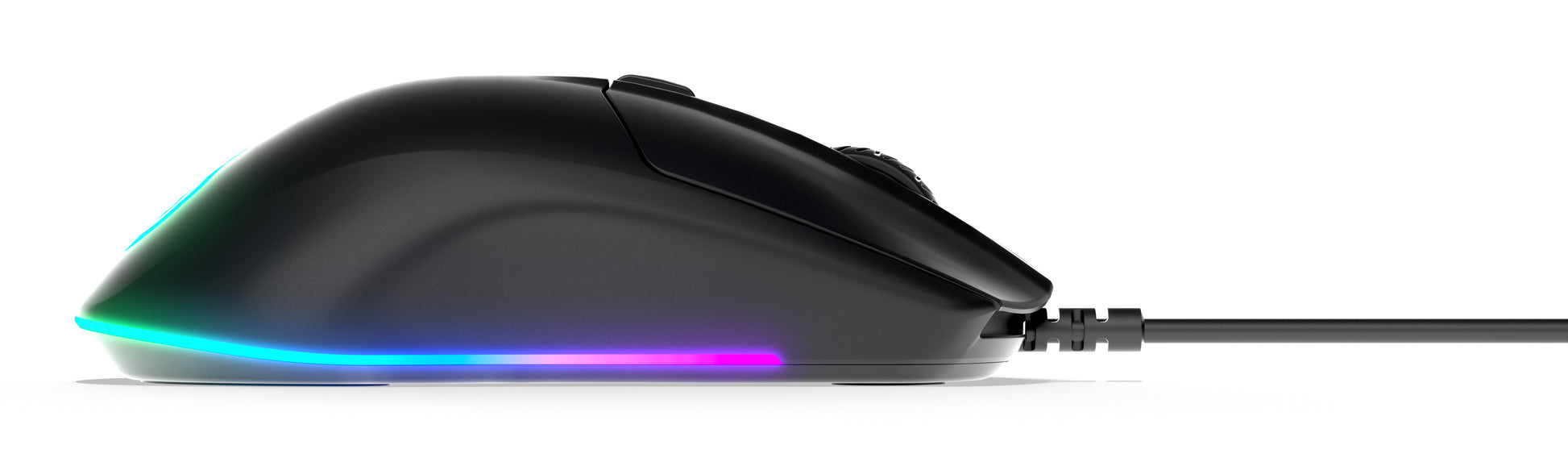 SteelSeries Rival 3 – Gaming-Maus – Kabelgebunden (USB‑A), 8500 DPI, RGB-Beleuchtung, rechts, Schwarz