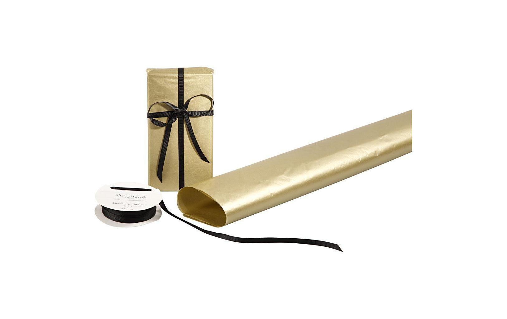 Creativ Company Seidenpapier Gold – 50 × 70 cm, 25 Bogen – 14 g/m²