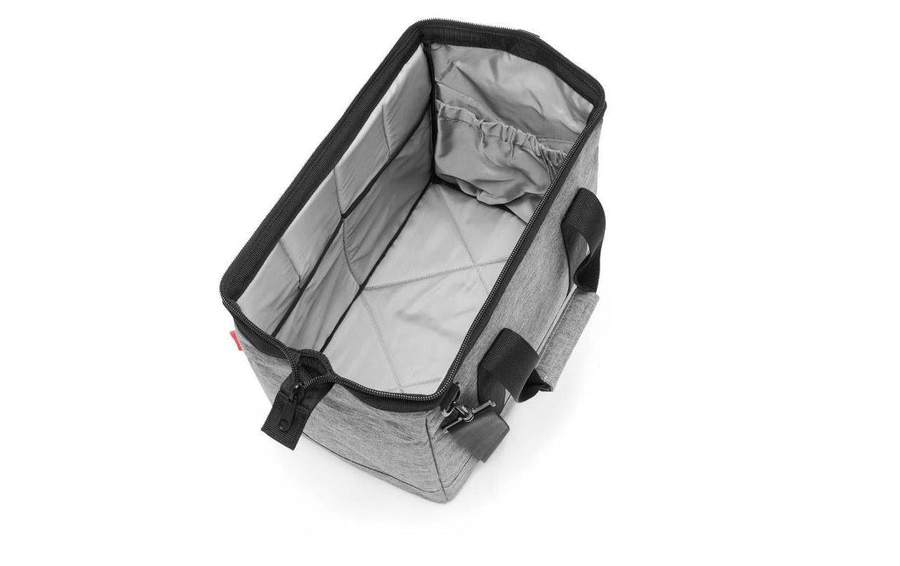 Reisenthel Umhängetasche Allrounder M – 18 l, Polyester, Twist Silver, 40 × 33,5 × 24 cm