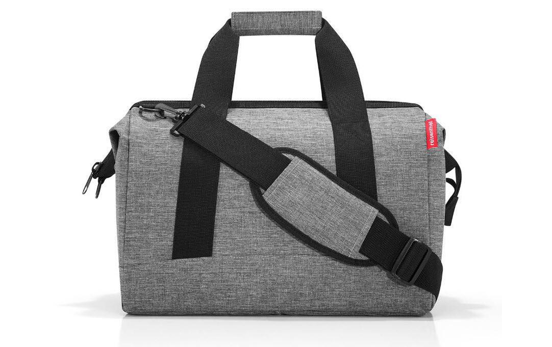 Reisenthel Umhängetasche Allrounder M – 18 l, Polyester, Twist Silver, 40 × 33,5 × 24 cm