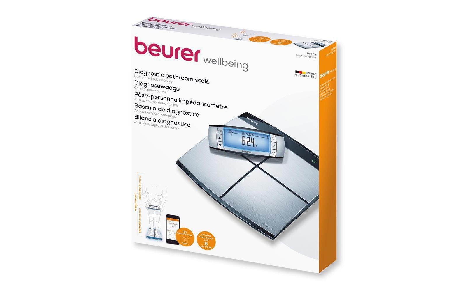 Beurer Digitale Personenwaage BF105 Body Complete – 180 kg