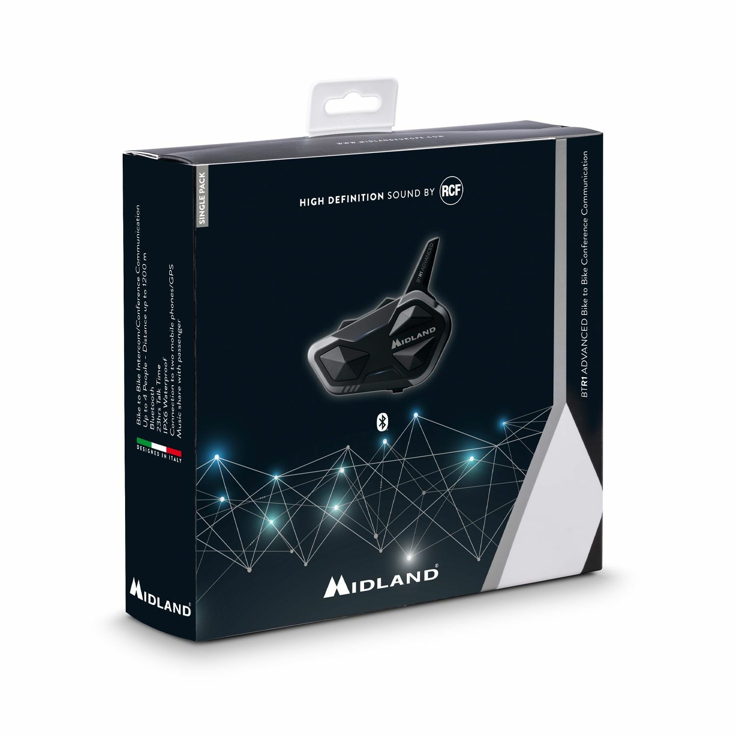 Midland BTR1 Advanced Freisprecheinrichtung – USB-C, Bluetooth – schwarz