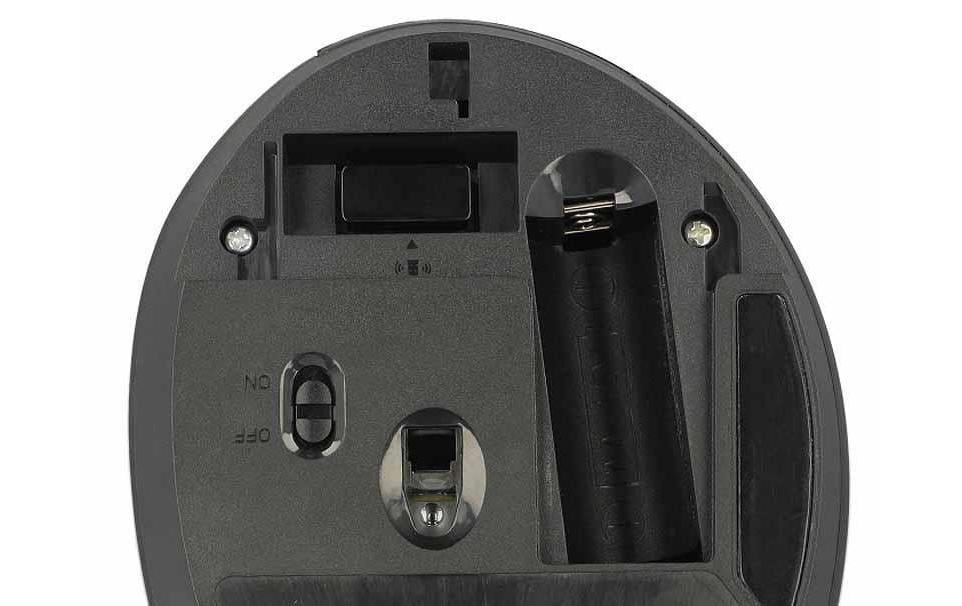 DeLOCK 12599 – Vertikale Maus – Kabellos (2,4 GHz), Rechtshänder, Schwarz