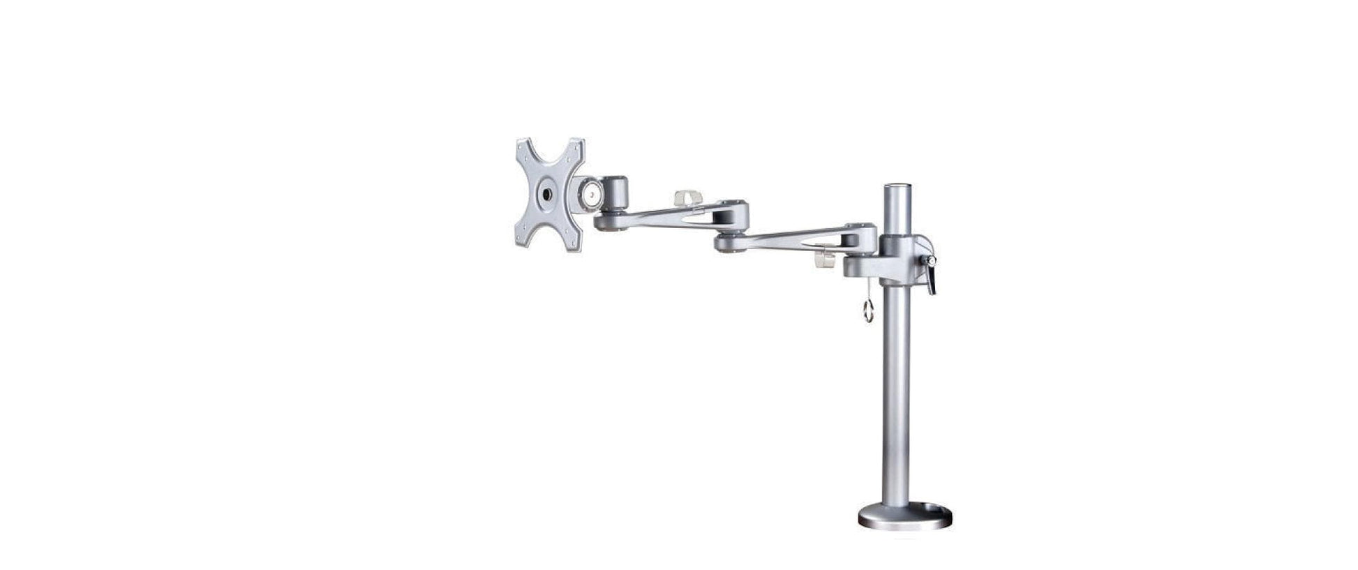 Neomounts FPMA-D935G – Tischhalterung, Tischdurchführung, bis 30", 12 kg, höhenverstellbar, Silber