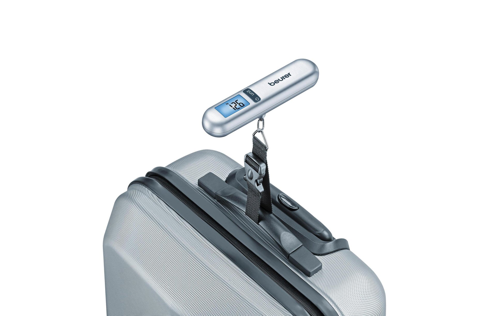 Beurer Kofferwaage LS06 – gut lesbares LCD-Display – bis 40 kg – silber