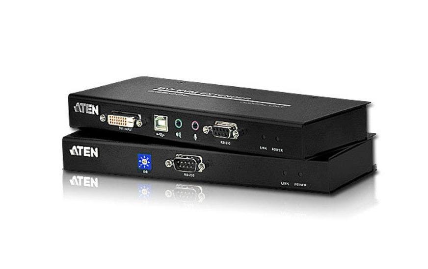 ATEN DVI-D KVM-Extender über Cat5e/6, bis 60 m, 1920 × 1200, Sender/Empfänger, RS-232