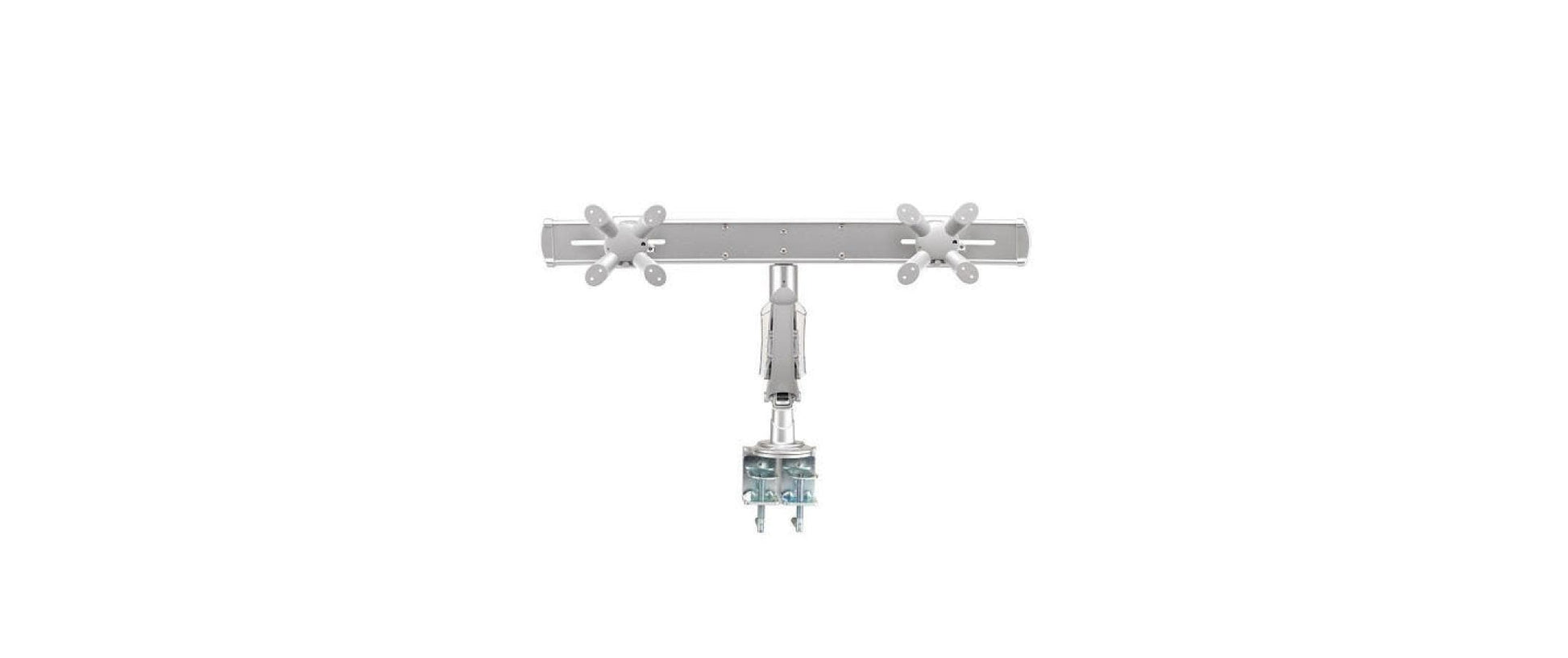 Neomounts Monitorarm, Dual, Tischklemme, bis 24", höhenverstellbar (Gasfeder), Silber