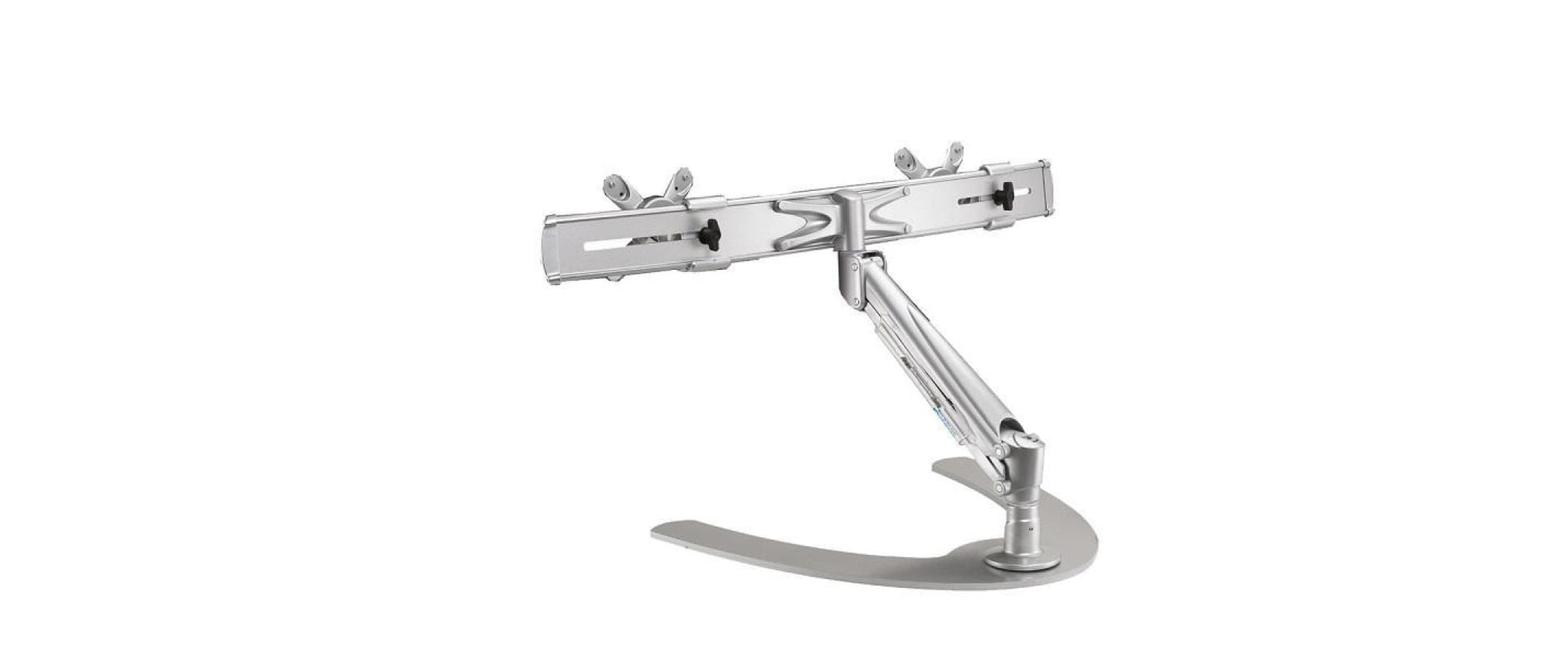 Neomounts Tischhalterung, Dual, Standfuss, bis 24", höhenverstellbar (Gasfeder), Neigen/Schwenken, Silber