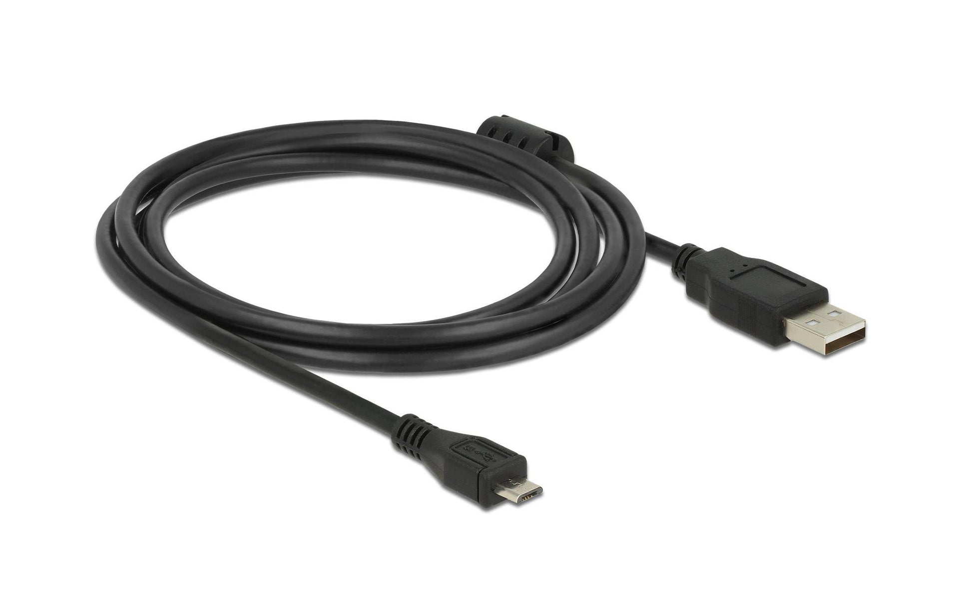 DeLOCK USB-Kabel – USB-A auf Micro-USB-B – USB 2.0 (480 Mbit/s) – 2 m – Abgeschirmt – für Handy, PDA, Kamera