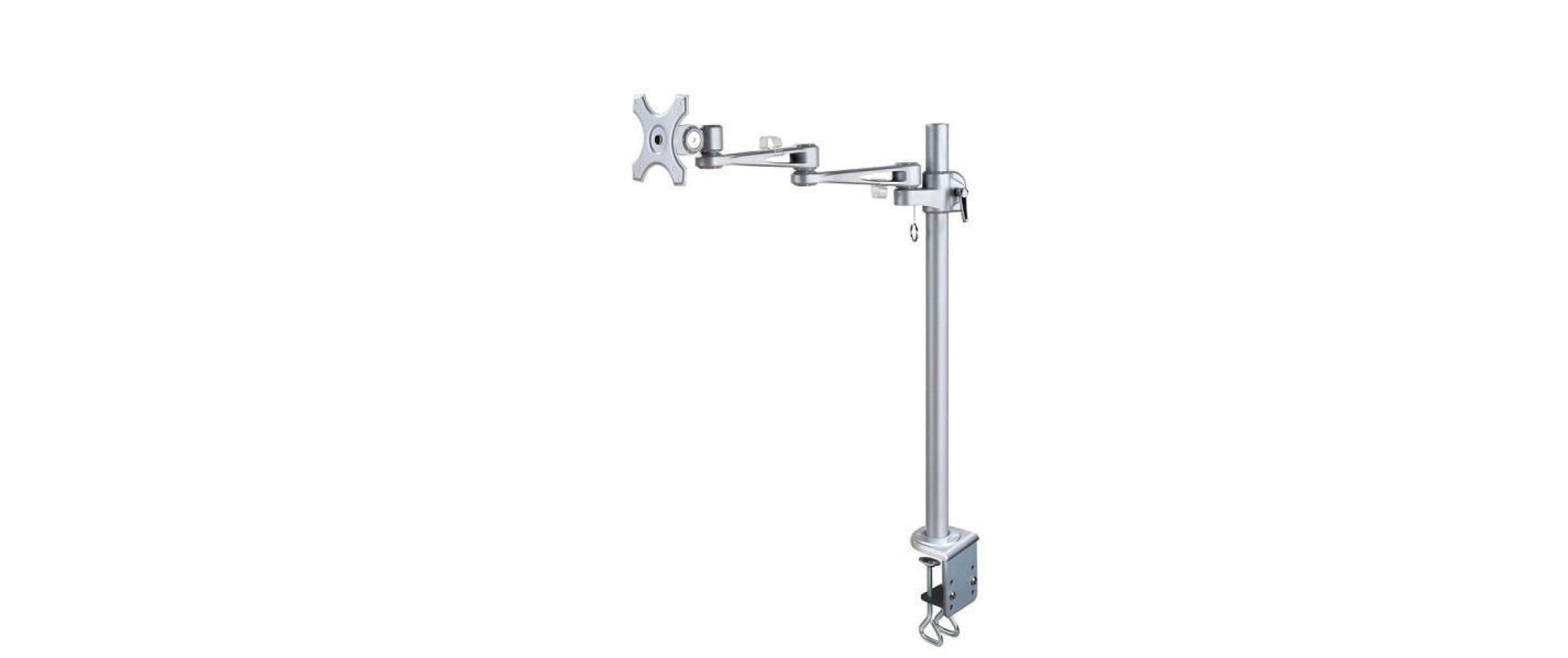 Neomounts FPMA D935POLE70 – Tischhalterung, 1 Monitor, Tischklemme, bis 30", 12 kg, neigbar, silber