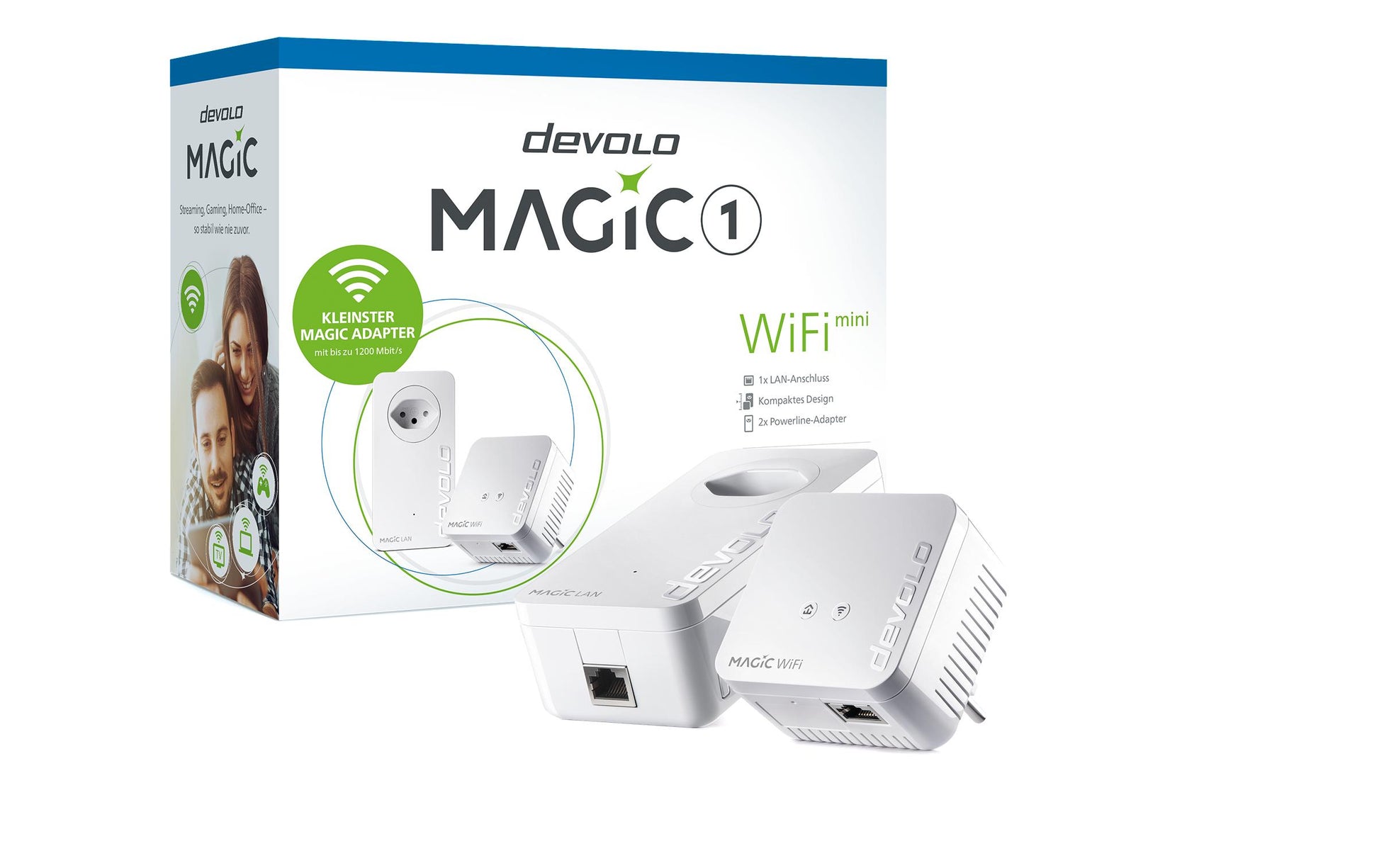 Devolo Magic 1 WiFi mini – Access Point – Wi‑Fi 4 (2,4 GHz), 1,2 Gbit/s