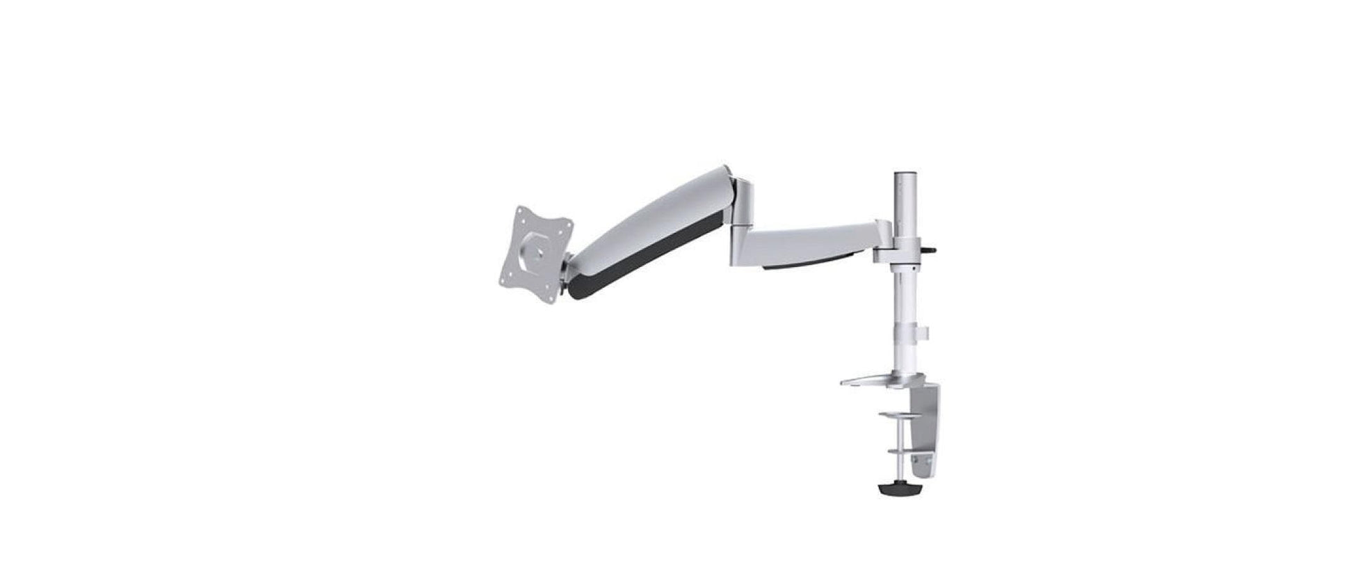 Neomounts Monitorarm, Tischklemme, bis 30", höhenverstellbar, Gasfeder, neigen/schwenken, Silber