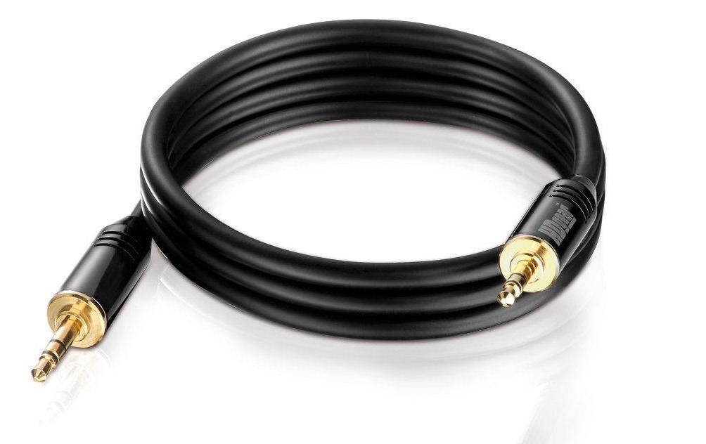 PureLink 3,5-mm-Klinkenkabel – Stecker zu Stecker – 0,5 m, vergoldete Stecker, Schwarz