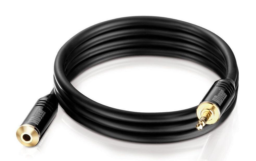 PureLink 3,5-mm-Klinken-Verlängerungskabel – Stecker zu Buchse – 1 m, vergoldeter Stecker