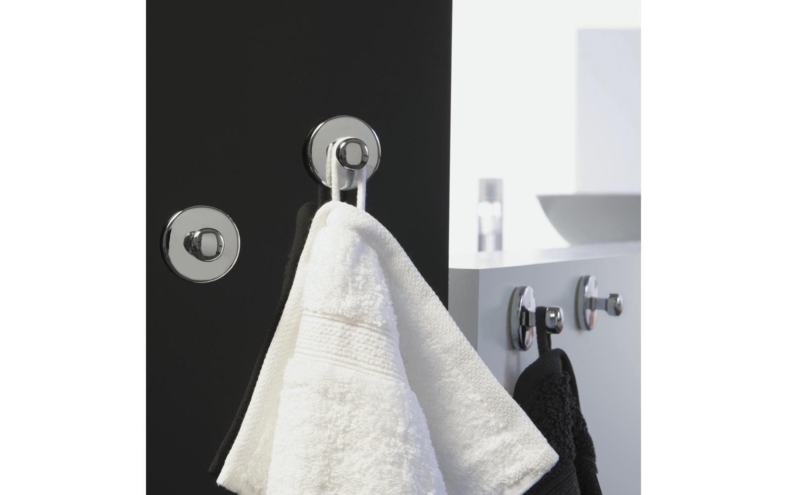 Spirella Klebehaken DOT – Ø3,5 cm, ABS/Chrom, 2 kg, Klebestreifen, 2er-Set