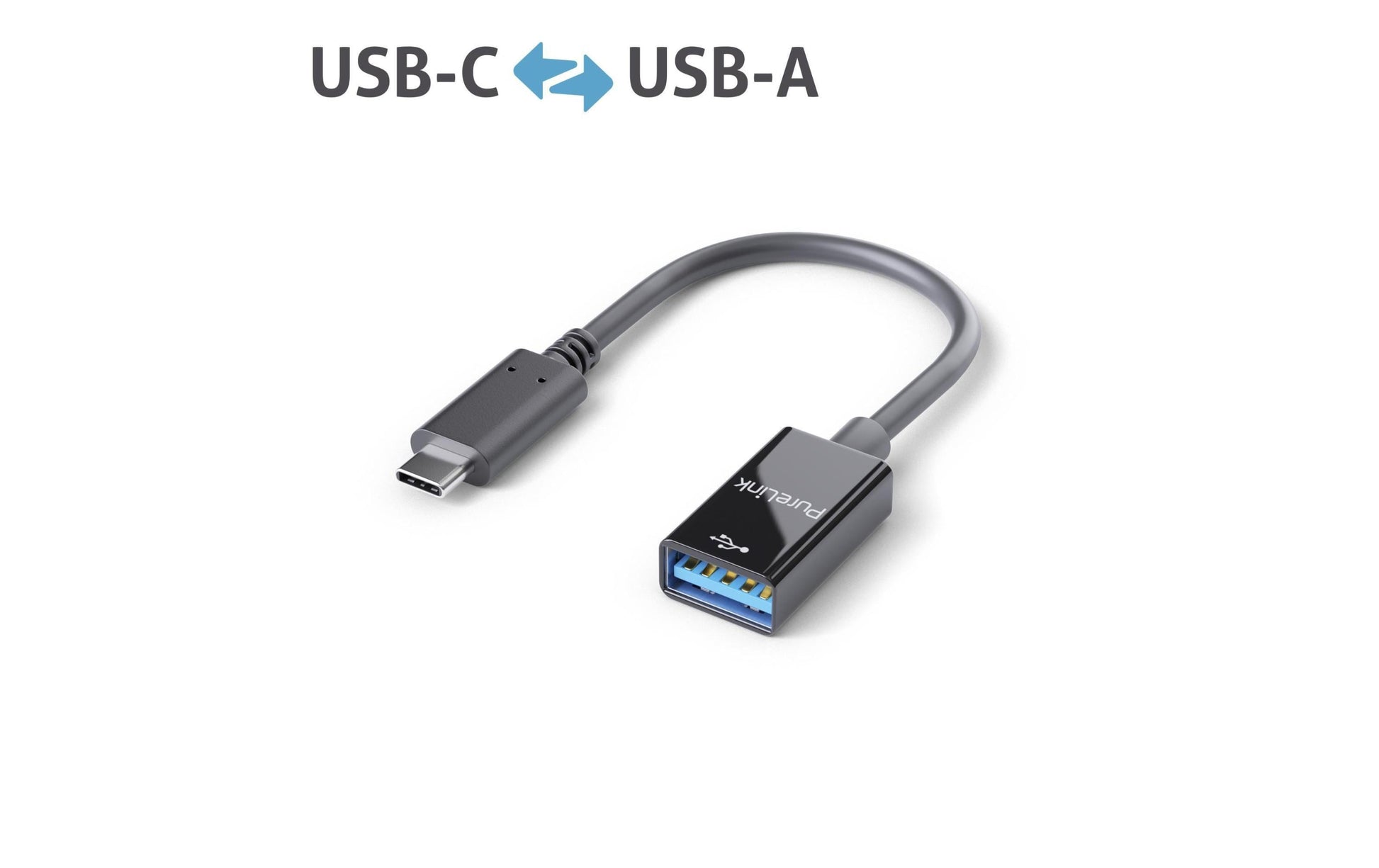 PureLink USB-C (Stecker) auf USB-A (Buchse) Adapter, USB 3.2 Gen 1, 10 cm, OTG, IS231