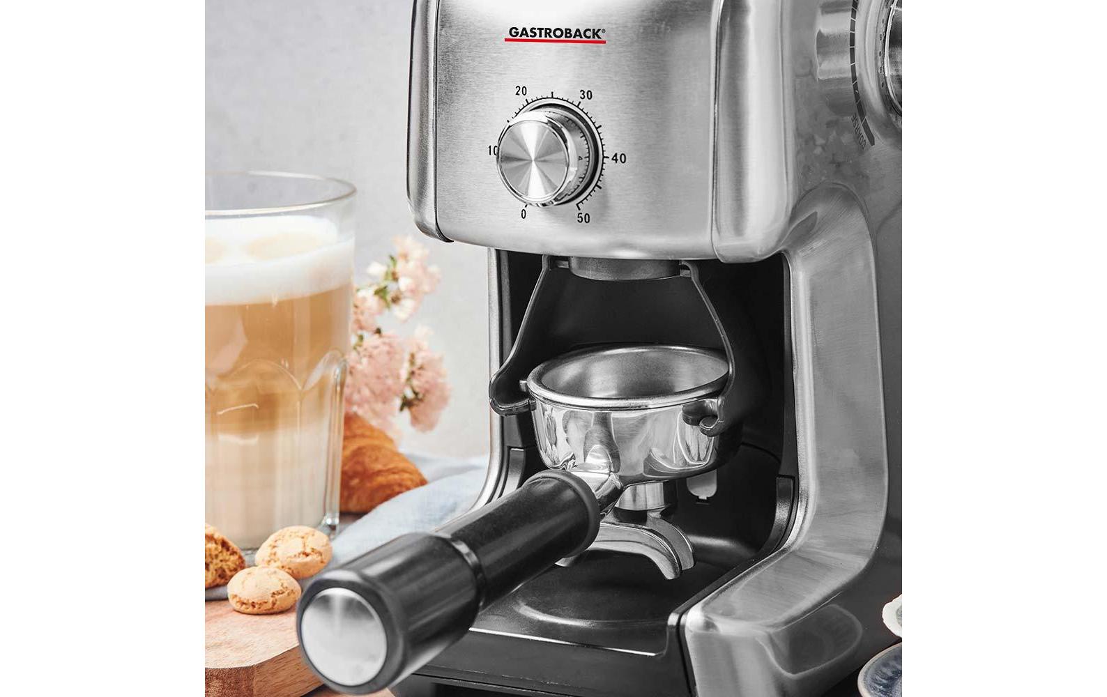 Gastroback Kaffeemühle Advanced Plus 42642 – 400 g, Kegelmahlwerk, 130 W – schwarz/edelstahl