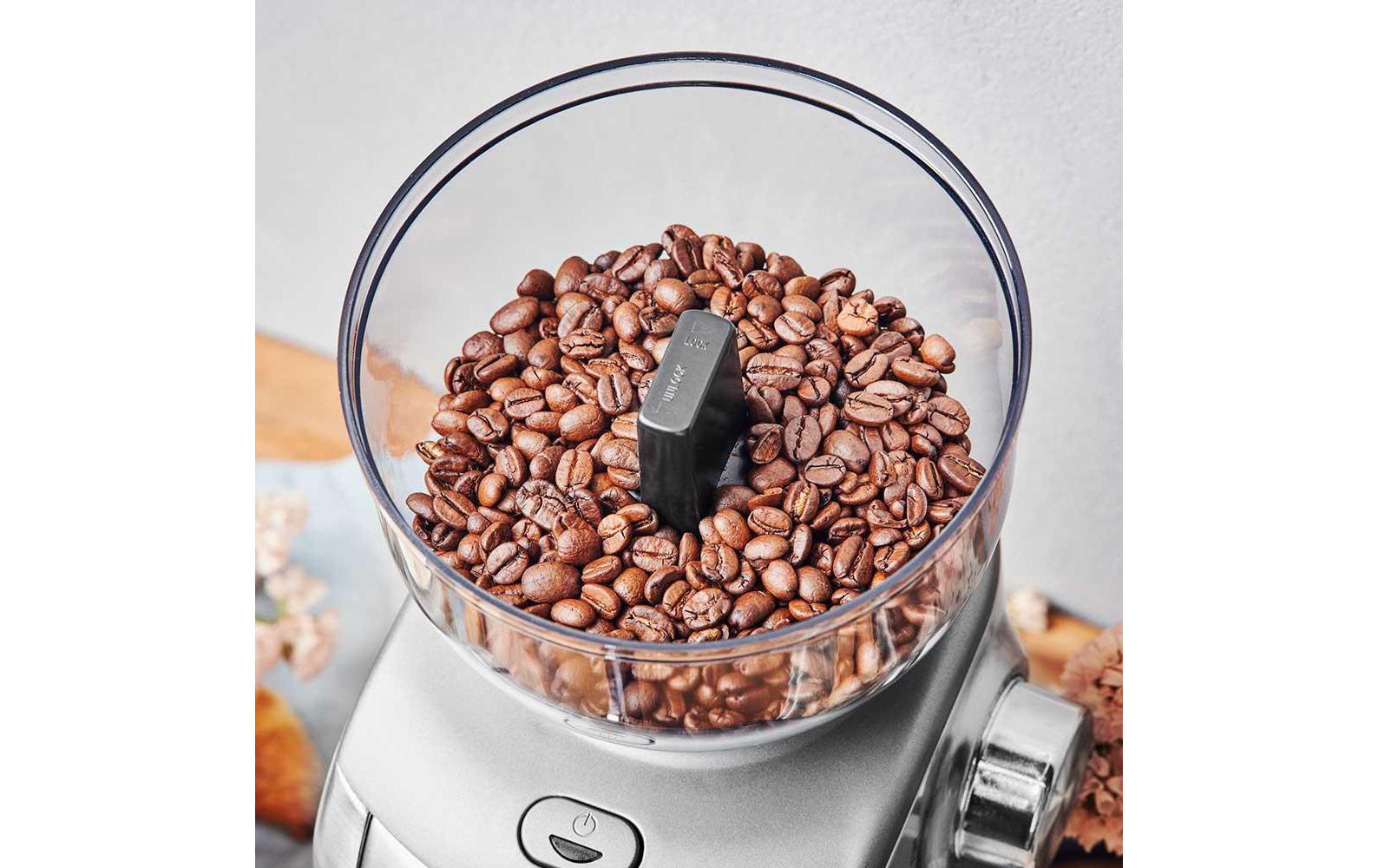Gastroback Kaffeemühle Advanced Plus 42642 – 400 g, Kegelmahlwerk, 130 W – schwarz/edelstahl