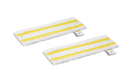 Kärcher Bodentuchset – für EasyFix-Dampfreiniger, weiss und gelb, 11,5 × 34,5 cm, 2 Stk.