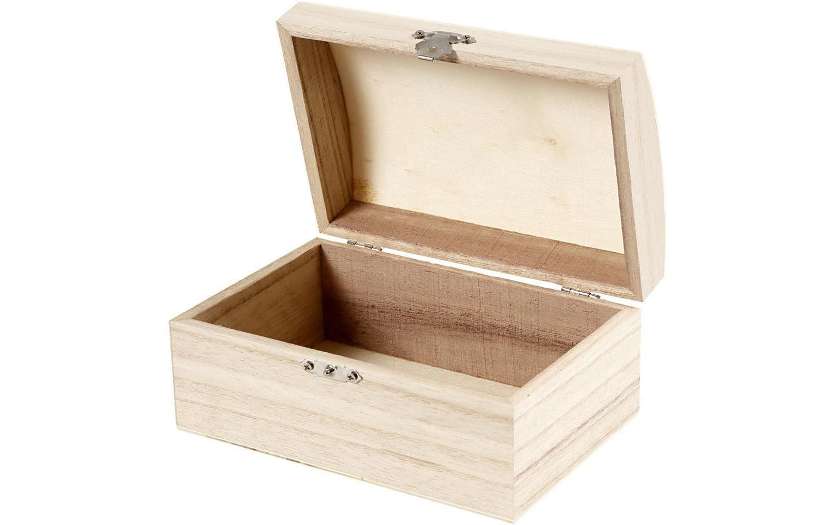 Creativ Company Truhe – Holz – Braun – mit Spiegel – 165 × 110 × 85,5 mm