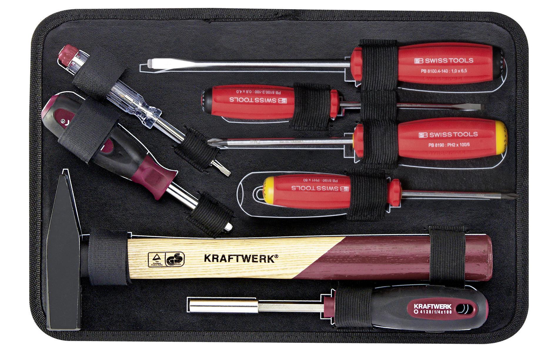 KRAFTWERK Werkzeugkoffer 3944.1, Aluminium, Schwarz, Bestückt, 123-teilig
