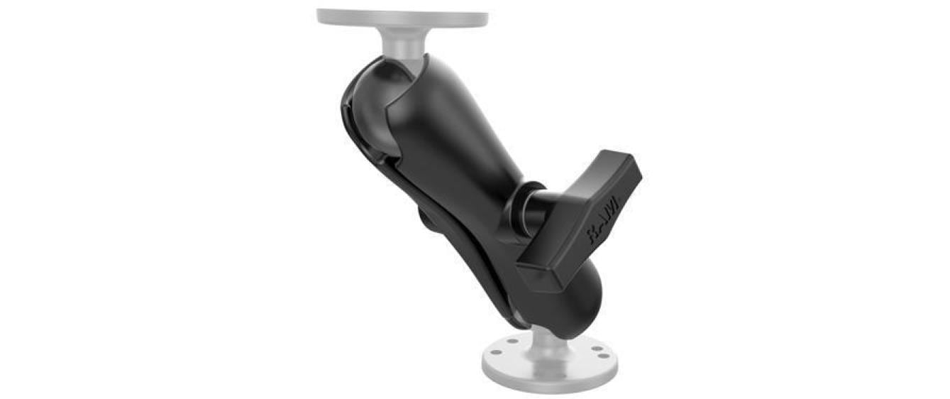 RAM Mounts Ram Doppelgelenkarm - C – Monitorarm Tischhalterung – 1,5" Kugel – Schwarz